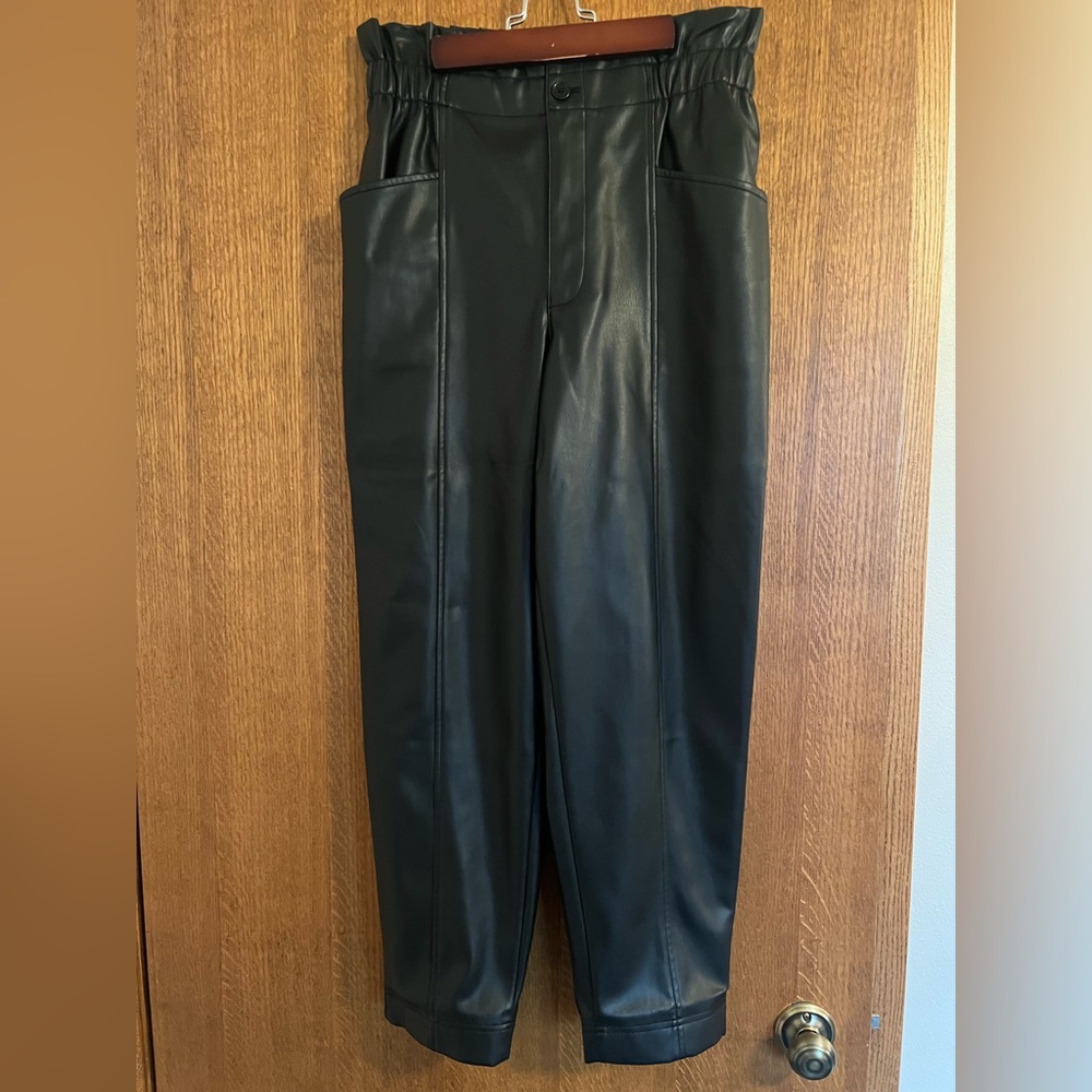 Madewell Black Faux Leather Pants